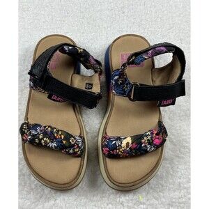 Puro Sandals Womens EU37 US7  Trends Aime Leather Strap Comfort Casual Floral
